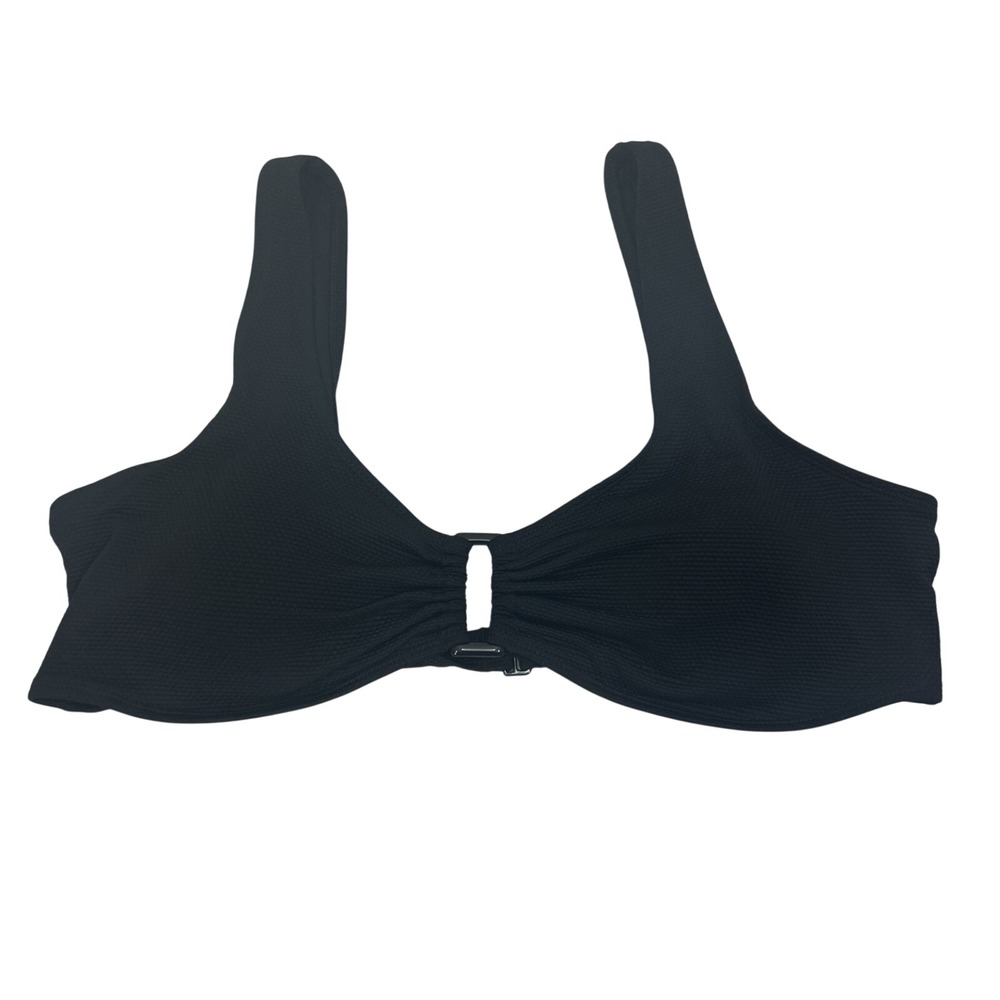 Old Navy Women XXL Black Bikini Swim Top Padded Textured New Tags